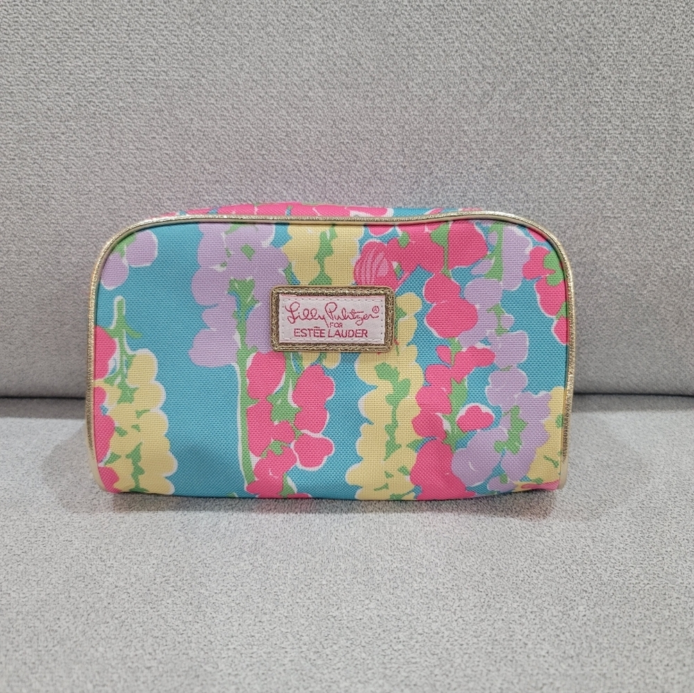 Lily Pulitzer For Estee Lauder Vibrant Floral Pouch